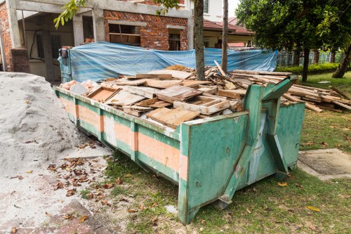 Exterior view of a traditional Ascot home undergoing clearance