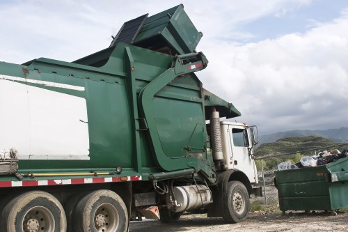 Homeowner preparing furniture for disposal